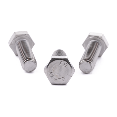 Hexagon head set screw, fully threaded, stainless steel