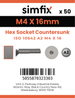 Simfix product label - 10642A204016PK50-SIM