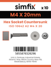 Simfix product label - 10642A204020PK10-SIM