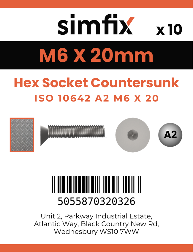 Simfix product label - 10642A206020PK10-SIM