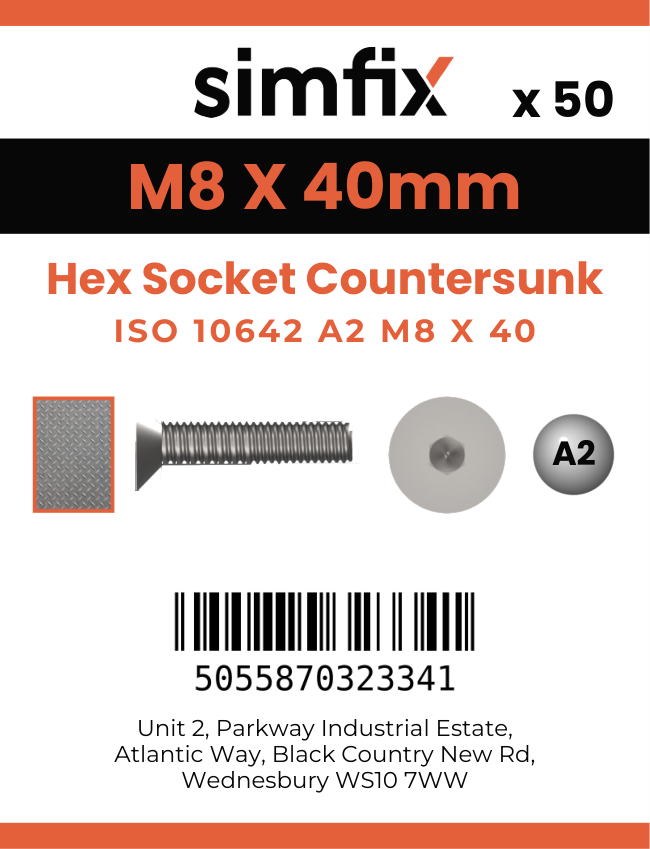 Simfix product label - 10642A208040PK50-SIM