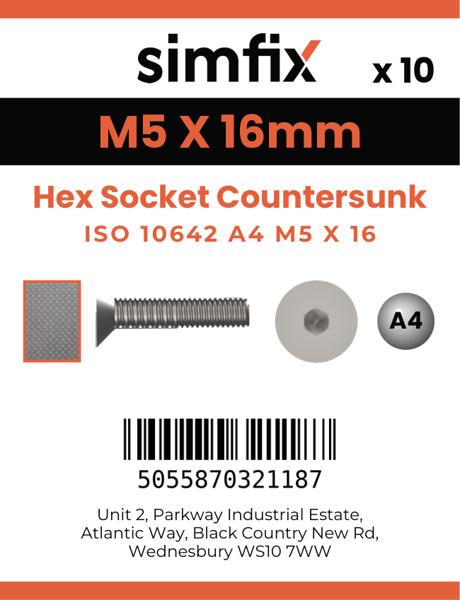 Simfix product label - 10642A405016PK10-SIM