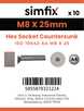 Simfix product label - 10642A408025PK10-SIM