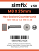 Simfix product label - 10642A408025PK50-SIM