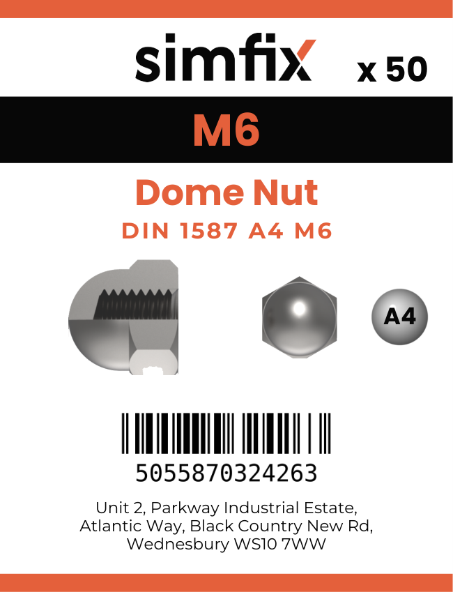 Simfix product label - 1587A406PK50-SIM