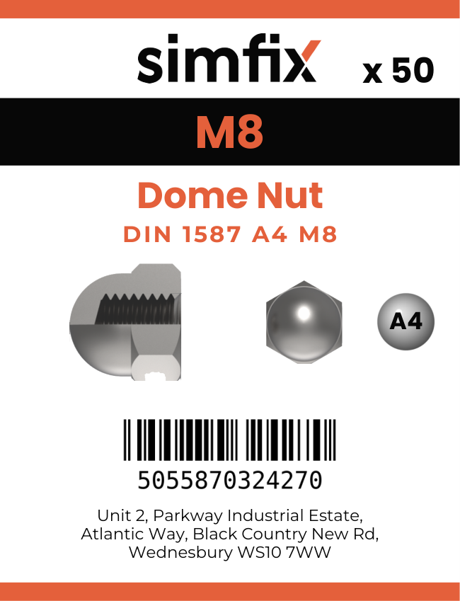 Simfix product label - 1587A408PK50-SIM