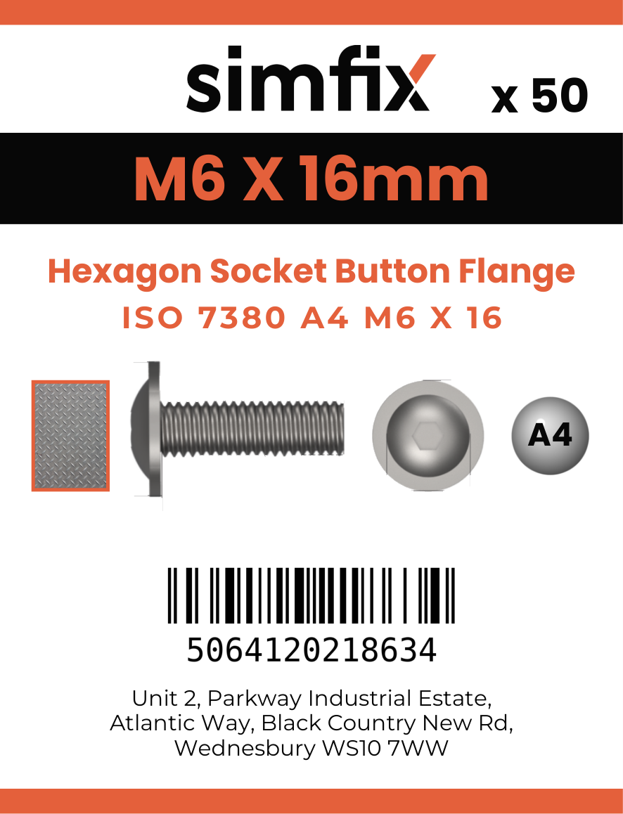 Simfix product label - 73802A406016/16-T