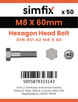 Simfix product label - 4014A20806070PK50-SIM