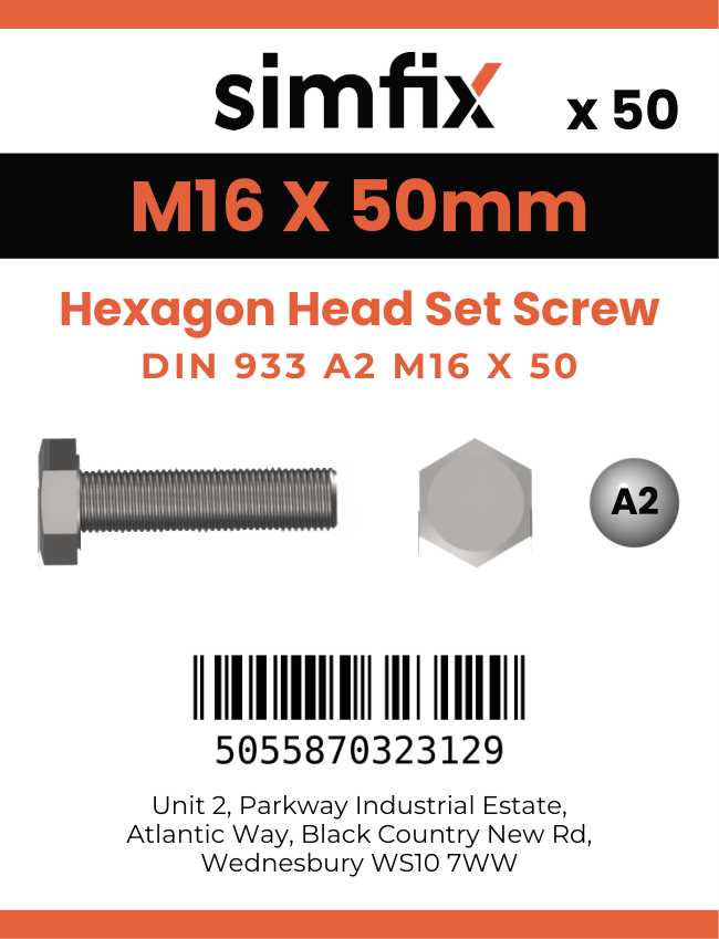 Simfix product label - 4017A21605070PK50-SIM