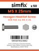 Simfix product label - 4017A40502570PK50-SIM