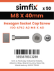 Simfix product label - 4762A20804070PK50-SIM