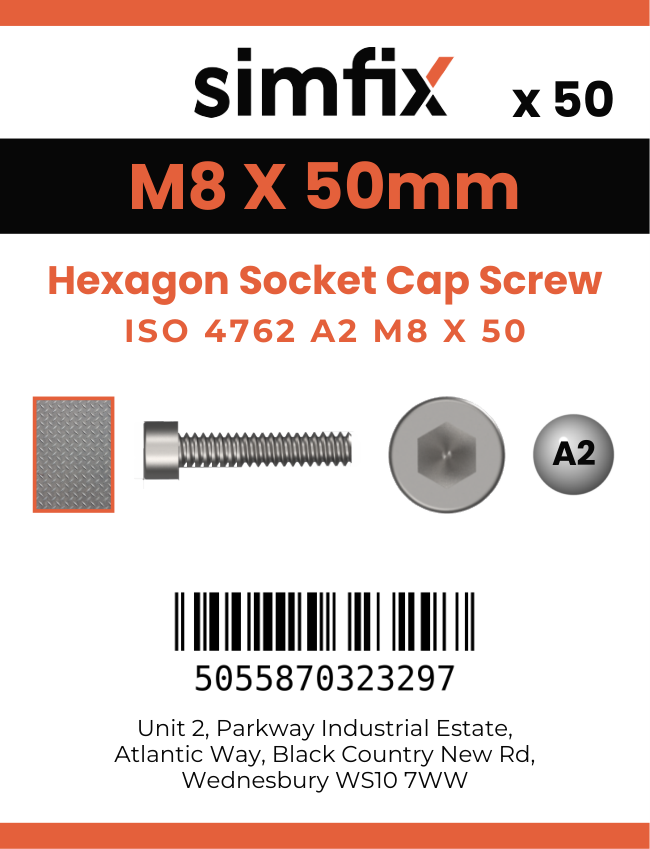 Simfix product label - 4762A20805070PK50-SIM