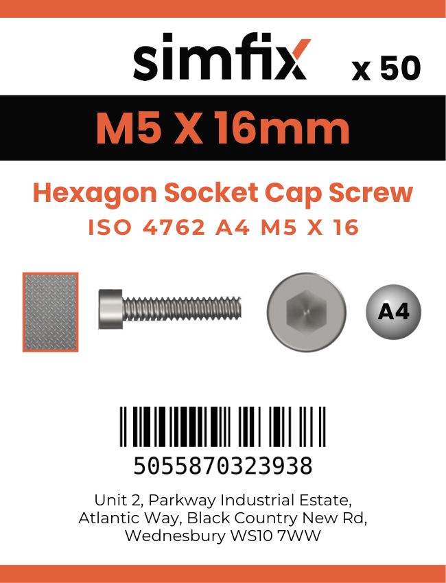 Simfix product label - 4762A40501670PK50-SIM