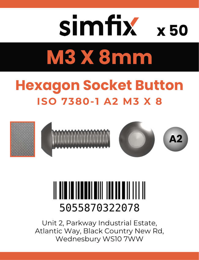 Simfix product label - 7380A203008PK50-SIM