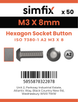 Simfix product label - 7380A203008PK50-SIM