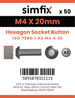 Simfix product label - 7380A204020PK50-SIM