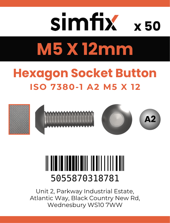 Simfix product label - 7380A205012PK50-SIM