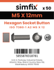 Simfix product label - 7380A205012PK50-SIM