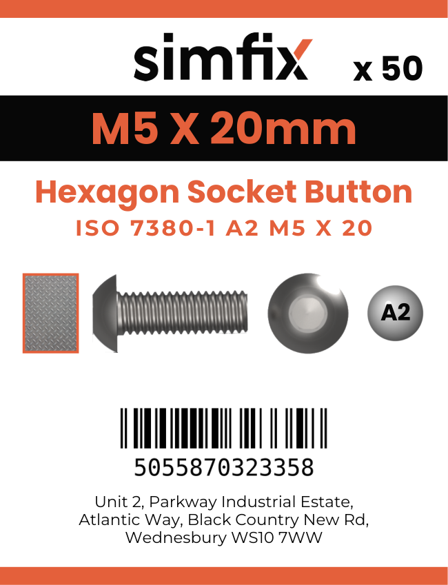 Simfix product label - 7380A205020PK50-SIM