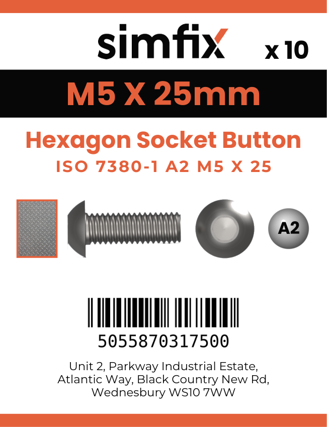 Simfix product label - 7380A205025PK10-SIM