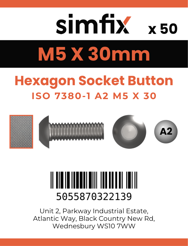 Simfix product label - 7380A205030PK50-SIM