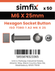 Simfix product label - 7380A206025PK50-SIM