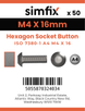 Simfix product label - 7380A404016PK50-SIM