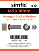 Simfix product label - 7380A405016PK10-SIM