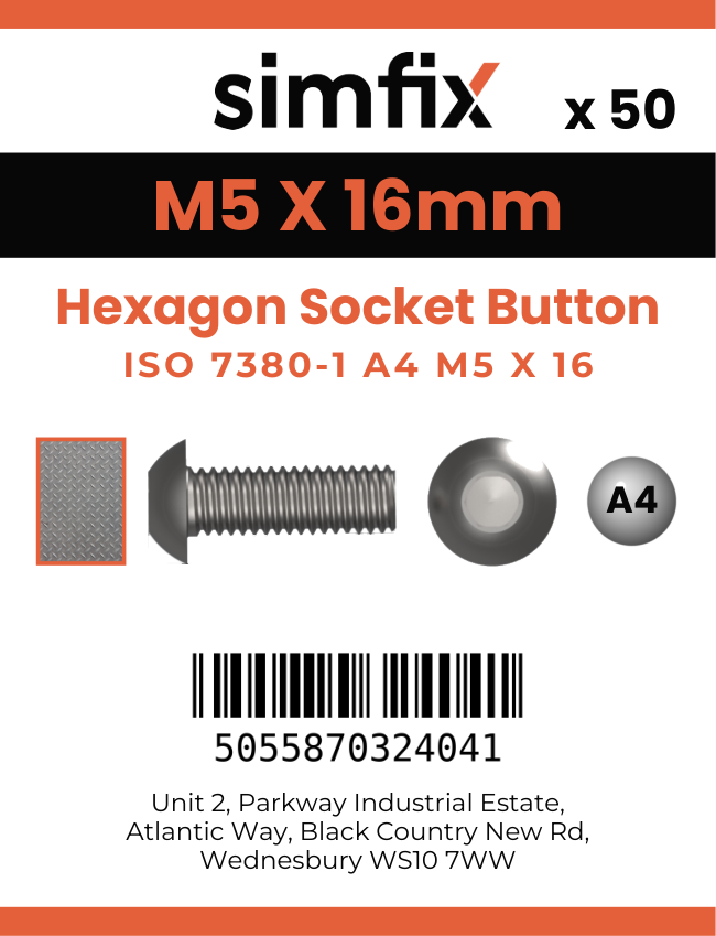 Simfix product label - 7380A405016PK50-SIM