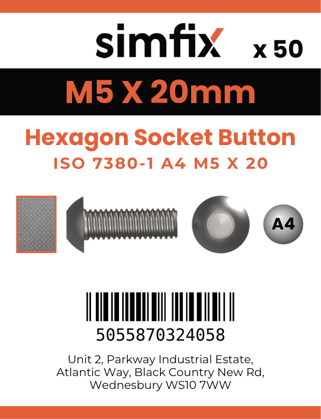 Simfix product label - 7380A405020PK50-SIM