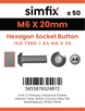 Simfix product label - 7380A406020PK50-SIM