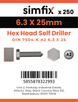 Simfix product label - 7504KA263025PK250-SIM