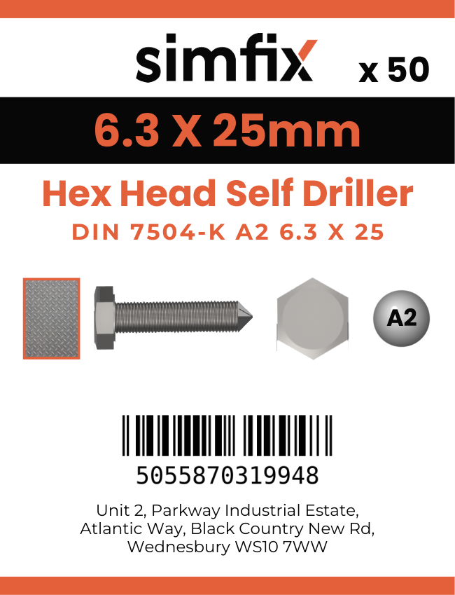 Simfix product label - 7504KA263025PK50-SIM