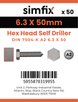 Simfix product label - 7504KA263050PK50-SIM