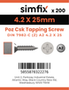 Simfix product label - 7982CA242025ZPK200-SIM