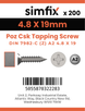 Simfix product label - 7982CA248019ZPK200-SIM