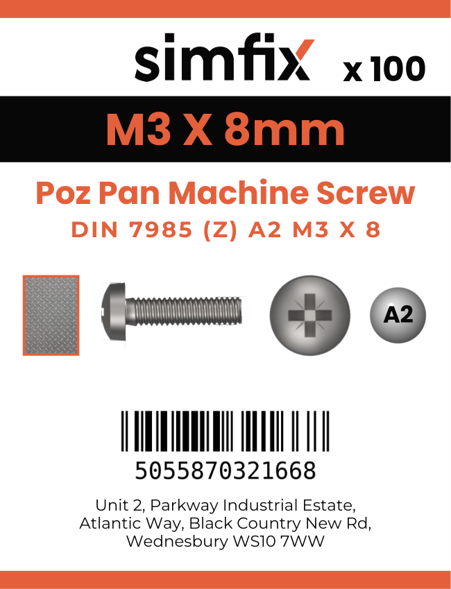 Simfix product label - 7985A203008ZPK100-SIM