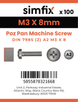 Simfix product label - 7985A203008ZPK100-SIM