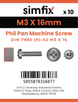 Simfix product label - 7985A203016PK10-SIM