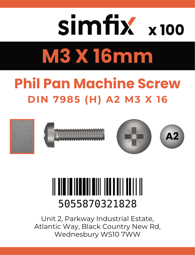 Simfix product label - 7985A203016PK100-SIM