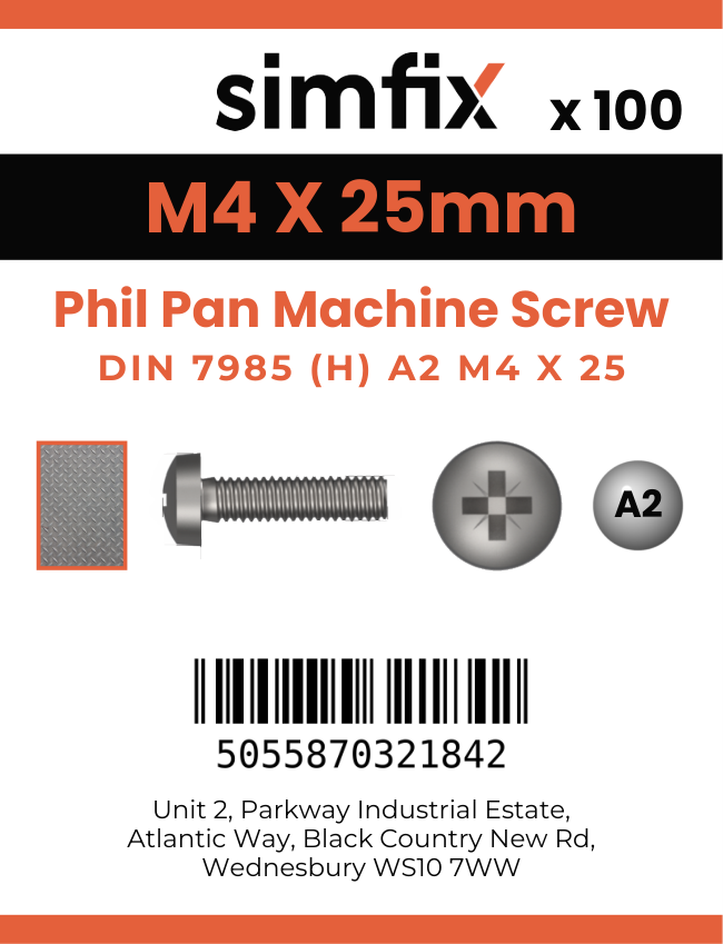 Simfix product label - 7985A204025PK100-SIM