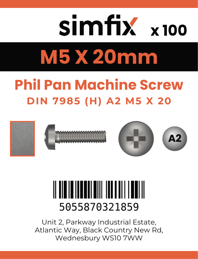 Simfix product label - 7985A205020PK100-SIM