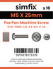 Simfix product label - 7985A205025ZPK10-SIM