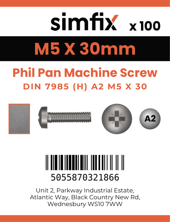 Simfix product label - 7985A205030PK100-SIM