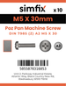 Simfix product label - 7985A205030ZPK10-SIM