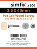 Simfix product label - 7997A235040PK500-SIM