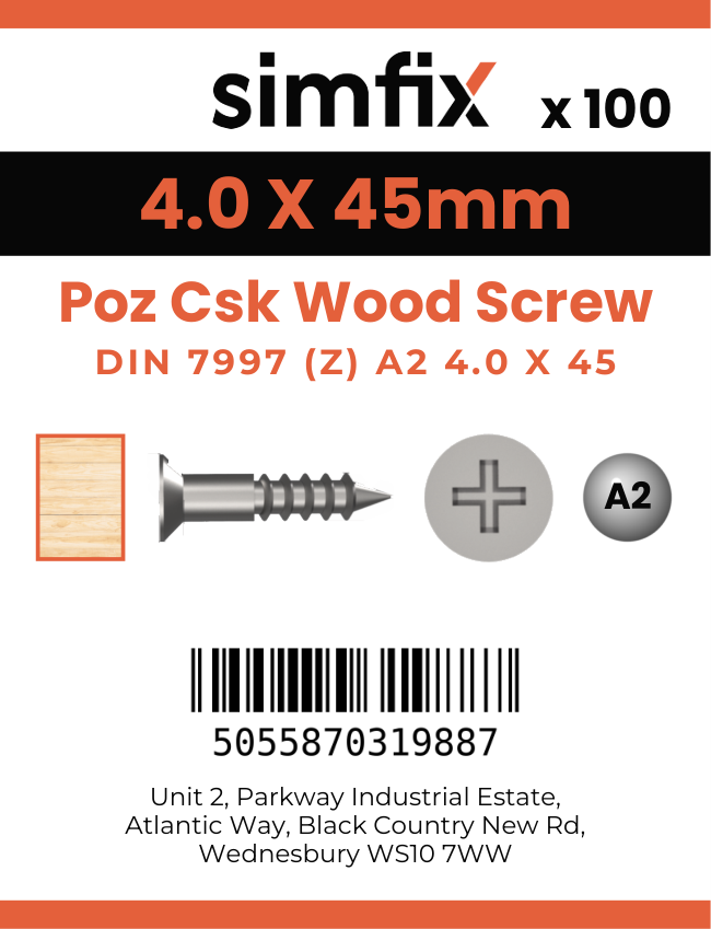 Simfix product label - 7997A240045PK100-SIM