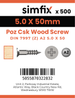 Simfix product label - 7997A250050ZPK500-SIM