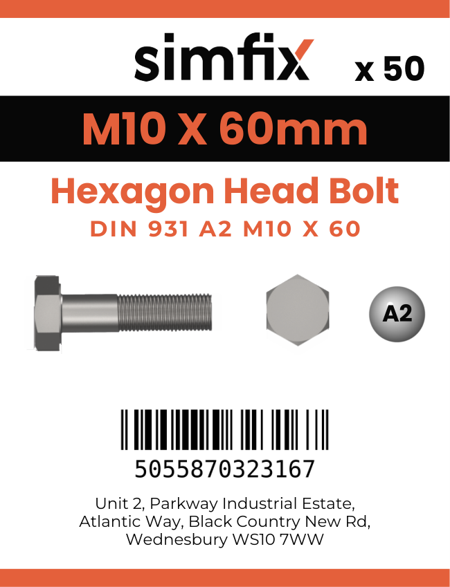 Simfix product label - 931A21006070PK50-SIM