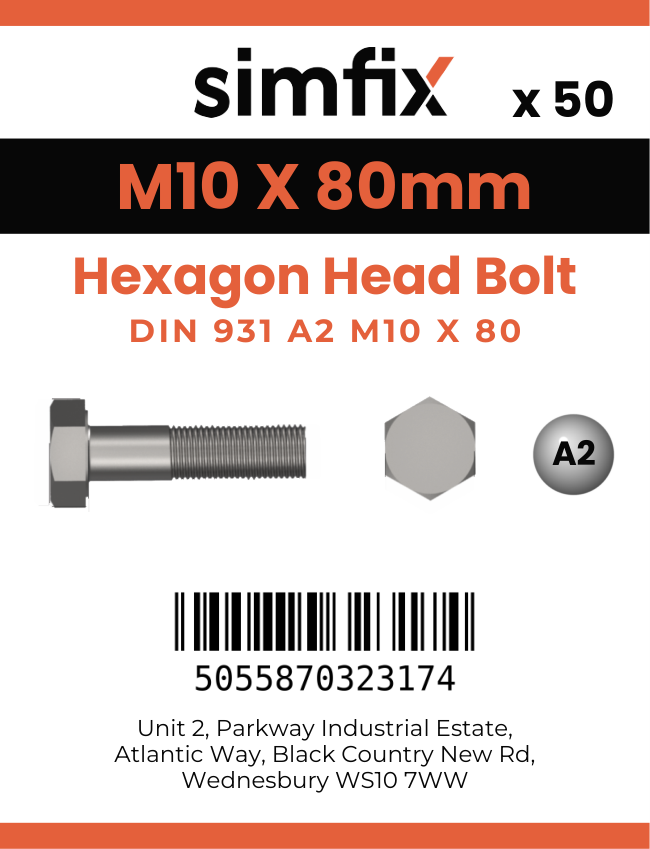 Simfix product label - 931A21008070PK50-SIM